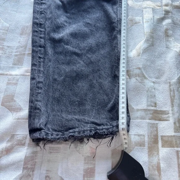 Agolde 90s high rise button flys women’s slim straight legs jeans black size 27 - Picture 5 of 14